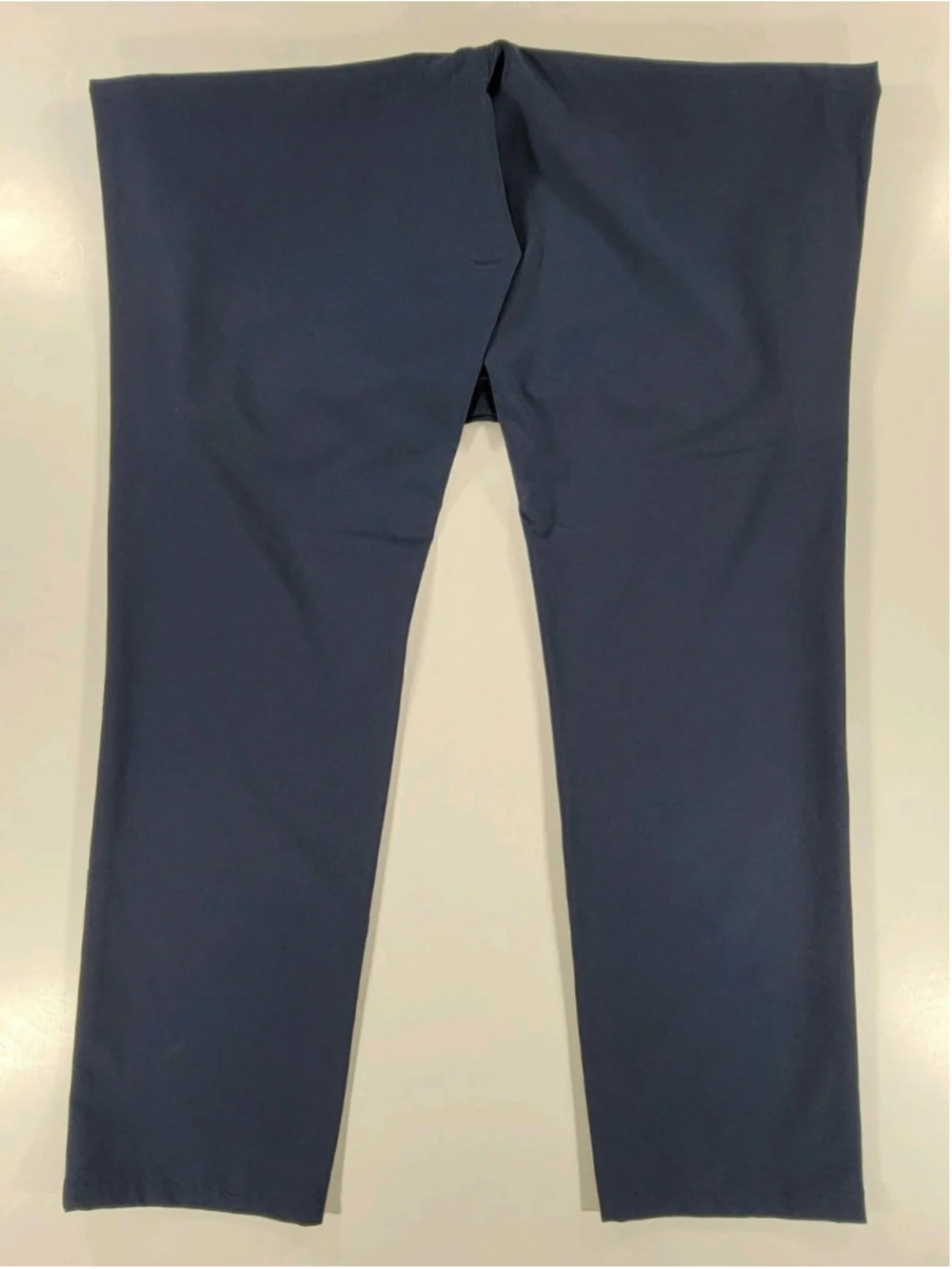 Mizzen Main Mens Helmsman Pants 34x32 Slim Fit Chino Blue Performance Stretch